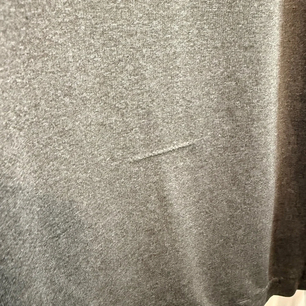 Adidas Climalite Gray V-Neck Performance T-Shirt Men's Large Athletic Tee